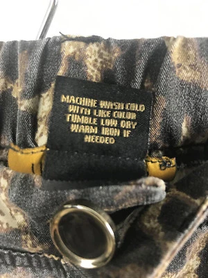 Animal Print Brown Pull-on Lightweight Pants Elastic Waist Women's Size M - Image 1 of 4