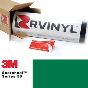 3M 50 Scotchcal Medium Green 76 Vinyl Film Craft Sign Decal Hobby DIY Sheet Roll - Picture 1 of 9