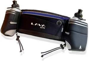 Running Belt Hydration Neoprene Hiking  Two 10oz Water Bottles Zip Pouch NEW FSh - Picture 1 of 5