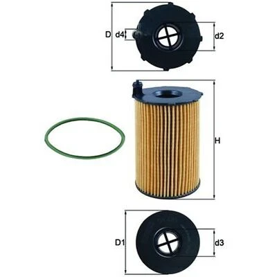 Oil Filter For Audi A6 C7 3.0 TDI Genuine Mahle 057115441B 059115561D 059198405 - Image 1 of 4
