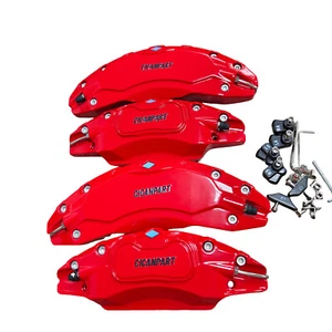 4x Caliper Covers for Tesla Model Y 19/20in Car Callipers Stainless Steel Red - Foto 1 di 9