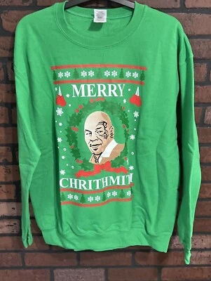Suéter Feliz Christmith Mike Tyson Feo Navidad Talla L Foto 1 de 4