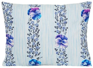 Blue Cushion Cover Designers Guild Printed Floral Fabric 40x30cm - Picture 1 of 1