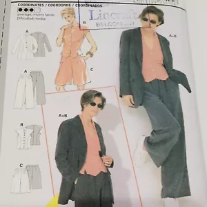 UNCUT Burda 3495 Couture Jacket Shorts Suit Waistcoat Vintage 10 12 14 16 18 20 - Picture 1 of 12