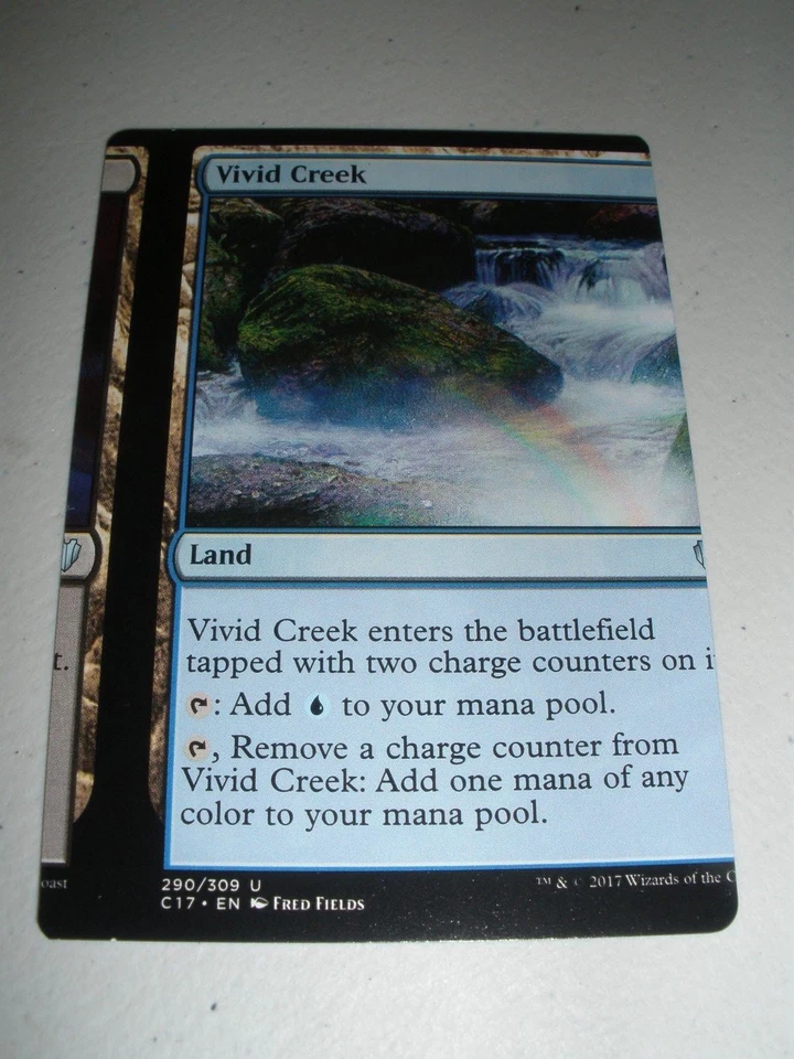 MTG Magic Commander Miscut Misprint Vivid Creek x1 NM - Image 1 of 1