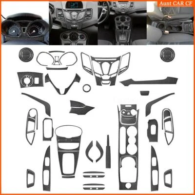 Kits de embellecedores de cubierta interior completa de fibra de carbono para Ford Fiesta 2011-2019 Foto 1 de 4