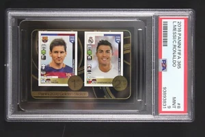 Lionel Messi, Cristiano Ronaldo / PSA 9 Sticker Panini 2016 Fifa 365 Golden #8 - Zdjęcie 1 z 2
