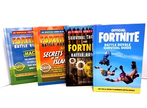 FORTNITE Battle Royale Survival Guide Hacks Tactics lot of 4 Books - Imagen 1 de 4
