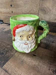 Vintage Santa Claus Mug OPEN EYES Christmas Decoration Ceramic Decor  - Picture 1 of 7