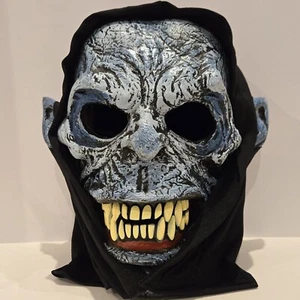 Animotion Mask Goblin Moving Mouth Adult California Costume Halloween Hood Blue - Picture 1 of 10