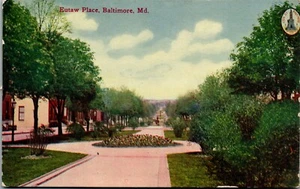 Eutaw place Baltimore MD 1910 era Vintage Postcard TT1 - Picture 1 of 2