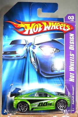 Hot Wheels #47 2007 diseño Hot Wheels 3/4 asfalto asalto verde con cromo 10 velocidades Foto 1 de 4