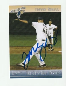 Trevor Megill Signed 2017 Grandstand Tri-City Dust Devils Card Auto Brewers COA - Picture 1 of 1