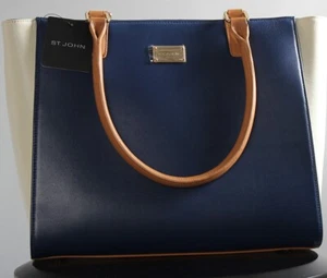 Bolso de Mano Metro St John Knits 3 Colores Grano Superior Nuevo con Etiquetas Precio de Venta sugerido por el fabricante $825. - Imagen 1 de 5
