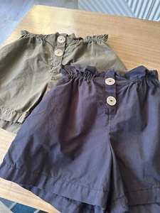 Zara High Waisted Paperbag Shorts Girl's Size 4-5 Lot Of 2 - Picture 1 of 6