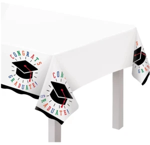 Amscan Coloful Graduation Celebration Table Covers 54'' x 84'' (Pack of 3) - Picture 1 of 1