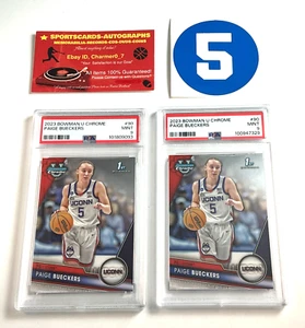 2023-24 Bowman Chrome University Basketball X2 PAIGE BUECKERS #90 ROOKIE PSA 9 - Picture 1 of 3
