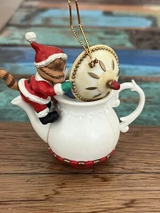 Vintage 1995 Lustre Fame Ornament Katzen in Teekanne Weihnachten Urlaub Trim A Tree - Bild 1 von 9