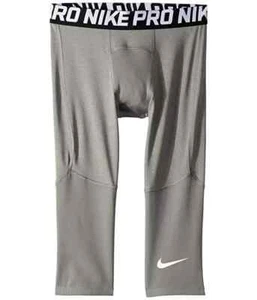Nike L44310 Big Boys Grey Three-Quarter Athletic Tights Size Medium - Picture 1 of 3
