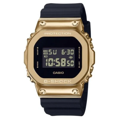 G-Shock Metal Stainless Steel Bezel Gold Black Watch GShock GM-5600G-9 RRP $549 Foto 1 de 4