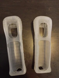 Nintendo Wii Remote Grip Silicone Wii Remote Covers 2 Protective Shells Gel Skin - Picture 1 of 12