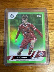 2022-23 Topps UEFA Club Competition Paul Wanner Neon Green 35/199 #174 - Picture 1 of 2