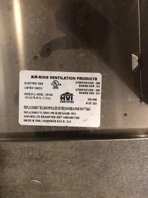 Air King DS1308 DESIGNER Series Under Cabinet Range Hood 30 Inch Wide Stainles - Image 1 of 3