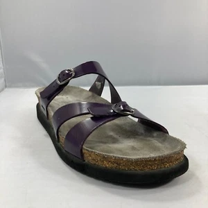 Mephisto Womens Sandals 40 Purple Hannel Patent Leather Adjustable Strap Comfort - Picture 1 of 23