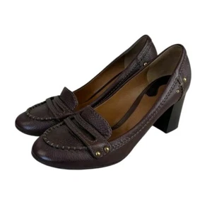 $475 CHLOE Burgundy Loafer Pumps - Heels Euro 39 US Size 9 - Picture 1 of 5