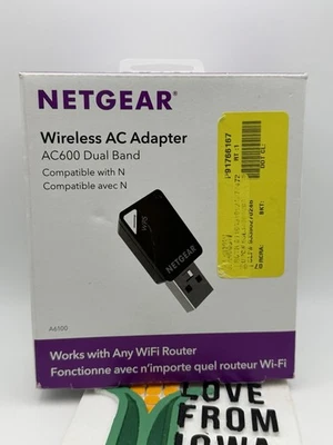 NEW IN BOX NETGEAR Wireless AC Adapter AC600 Dual Band - Image 1 of 4