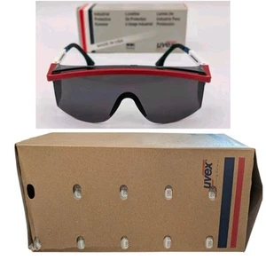 Case 12 New! NOS! UVEX Astrospec 3000 Patriot Dark Lens Safety Glasses Made USA - Picture 1 of 8