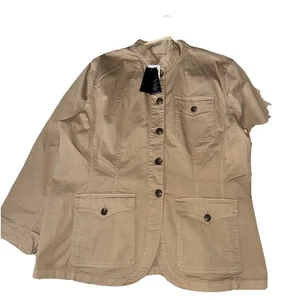 Lauren Damen Ralph Lauren 22W hellbraun khaki Safari Jacke/Mantel/Windbreaker - Bild 1 von 7