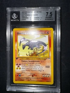 Pokemon Shining Charizard 107/105 1 ED Neo Destiny Holo ITA BGS 7.5 - No Crystal - Imagen 1 de 1