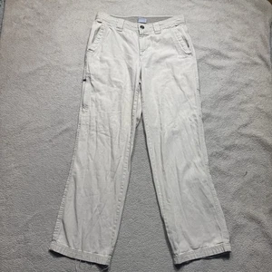 Columbia Hose Herren 30 hellbeige Reißverschlusstasche mittelhoher Bund gerade Baumwolle 30x29 - Bild 1 von 13