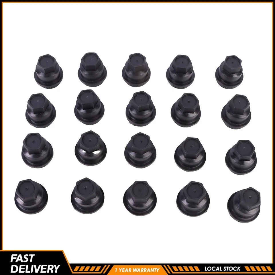 Paquete de 20 cubiertas de tuerca negras para Chevrolet S10 Blazer GMC Jimmy Sonoma 15661036 Foto 1 de 4
