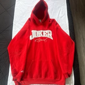 VINTAGE 90s grail joker brand red hoodie. - Picture 1 of 3