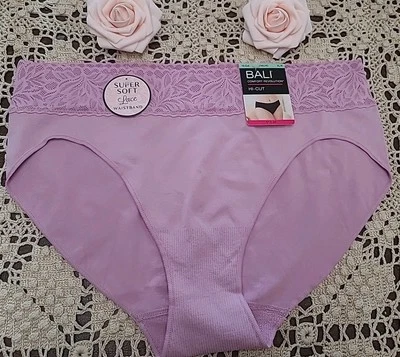 BALI 8/XL Comfort Revolution Soft SeXy Lace Hi Cut Panty  nwt $13.00 - Image 1 of 4