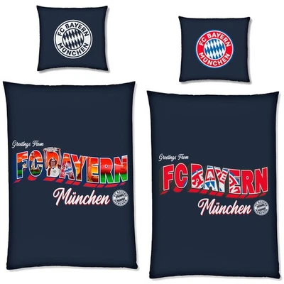 BERONAGE BABY & KIDSWORLD Linon Bettwäsche FC Bayern München Champions Glow in The Dark 135 x 200 80 x 80
