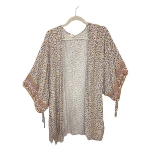 Cárdigan Kimono Entro Boho - Plumero Delantero Abierto Estampado Floral, Talla Única - Imagen 1 de 6