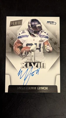 2015 PANINI Marshawn Lynch Super Bowl XLVIII On Card Auto 🔥 🏈 🔥 - Image 1 of 2