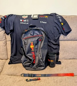 Red Bull Racing Swag - Backpack, Tshirt, Cup, Keychain and Lanyard - Picture 1 of 8