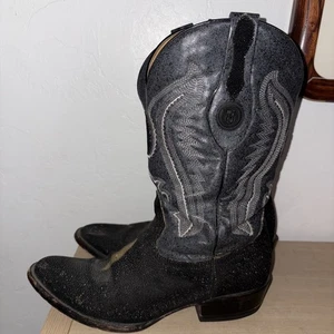 Botas vaqueras exóticas de cuero de raya para hombre TJ TIJUANA talla 9 negras de vaquero - Imagen 1 de 24
