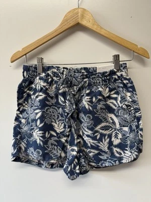 American Eagle Womens Shorts Blue Floral Pull-On Drawstring Hi Rise Size S - Image 1 of 4