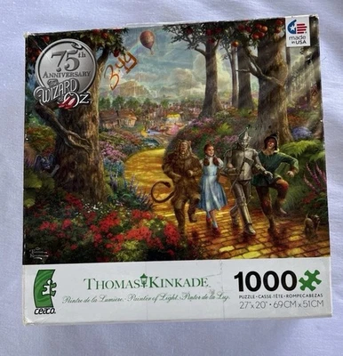 Rompecabezas de 1000 piezas Mago de Oz 75 aniversario Thomas Kinkade 27"x20" Foto 1 de 4