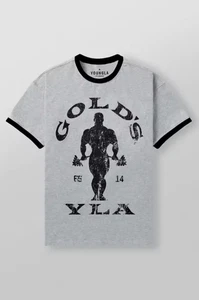 T-shirt palestra vintage "GOLD'S" | T-shirt grafica vecchia scuola | cotone, uomo, sollevamento - Foto 1 di 1