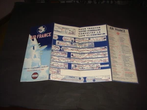AIR FRANCE CARTE ITINÉRAIRE EUROPE AFRIQUE DU NORD - Picture 1 of 1