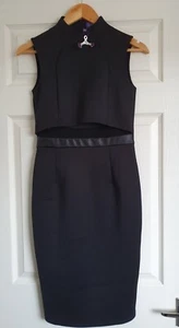 Black scuba dress size 12 Amy Childs BNWT Office Wear - Picture 1 of 7