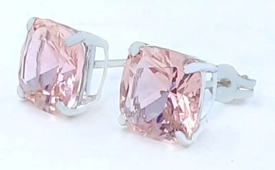 PENDIENTES MORGANITA ORIGINALES DE ORO BLANCO 14K 7,68 quilates - Servicio de tasación gratuito Foto 1 de 4