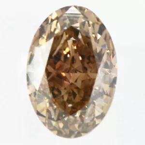 Ovale Form Diamant echt natürlich Fancy braun Farbe 1,26 Karat VS1 IGI zertifiziert - Bild 1 von 7