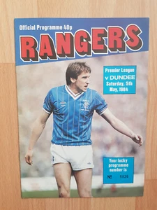 Programme / Programma Glasgow Rangers v Dundee 05-05-1984 - Imagen 1 de 1
